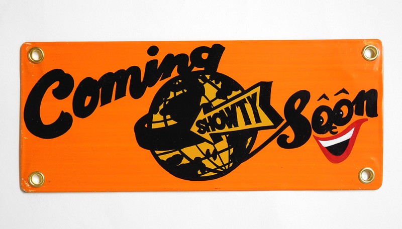 SHOWTY "COMING SOON EARTH LOGO" HAND PAINT PLATE