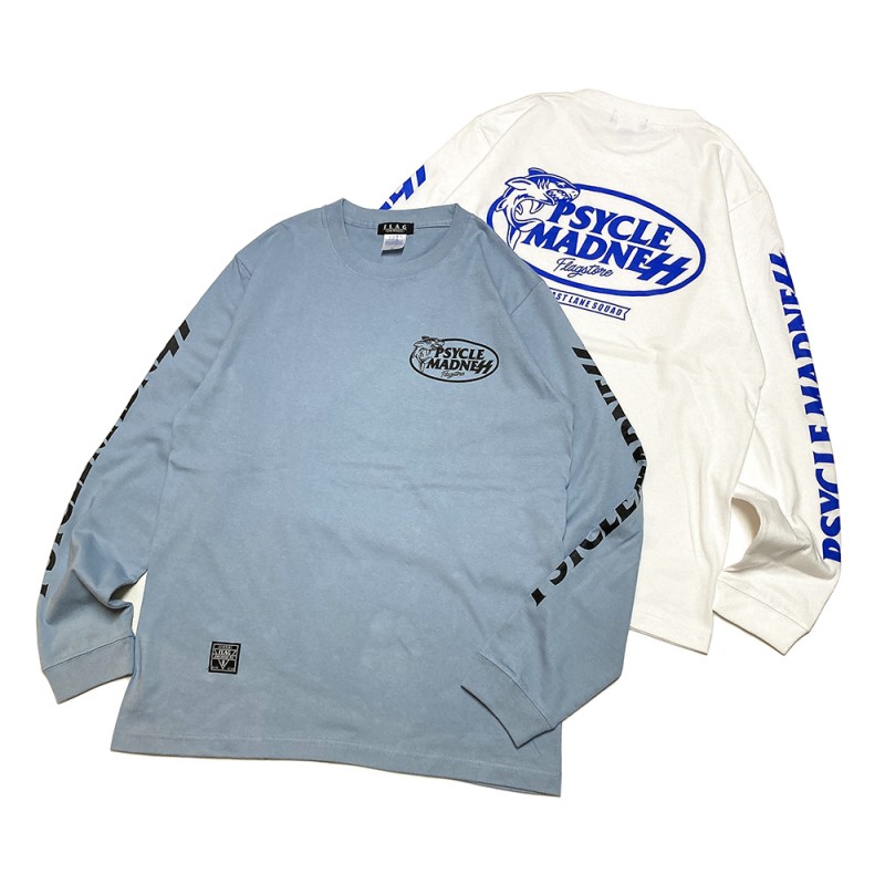 FLAG STORE "PSYCLE MADNESS SHARK LOGO  L/S TEE"