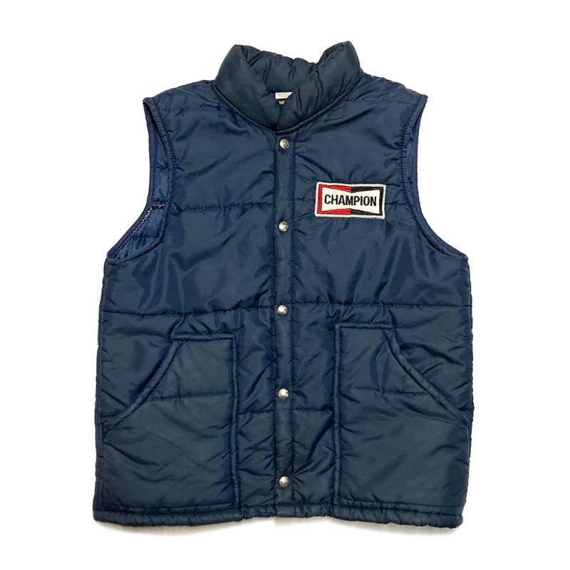 USED&VINTAGE "CHAMPION RACING QUILTING VEST"