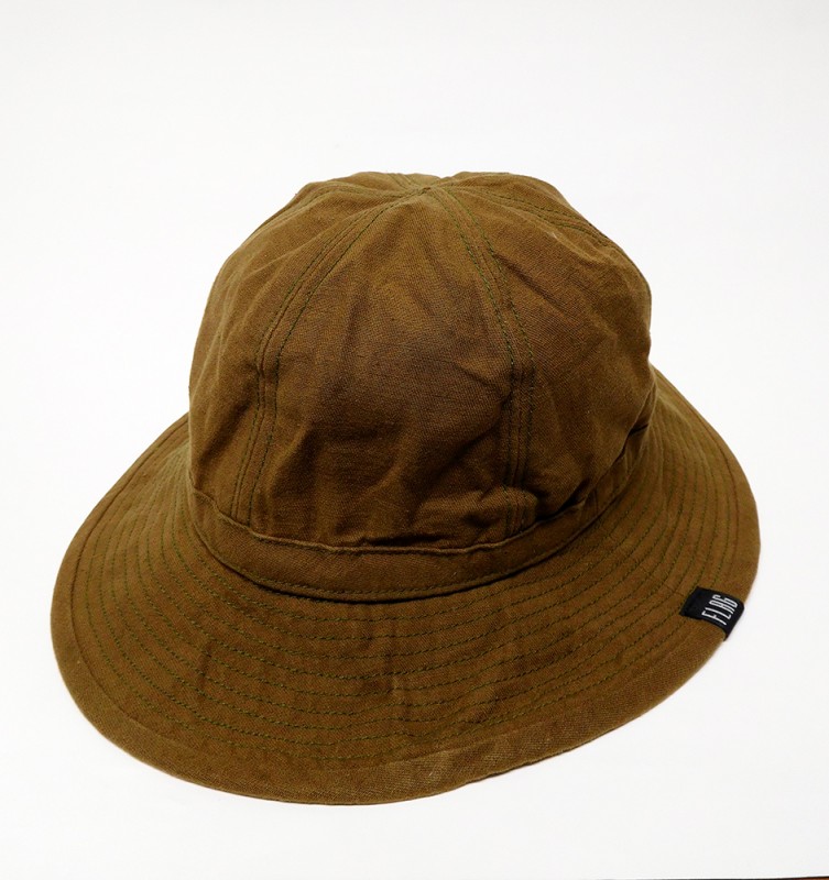 FLAG STORE " SELVEDGE BROWN ARMY HAT"