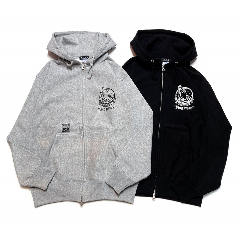 FLAG STORE "交通安全-PLAYING HANDS ZIP HOODIE"